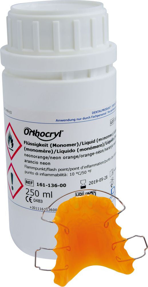 monómero Orthocryl, naranja-neón