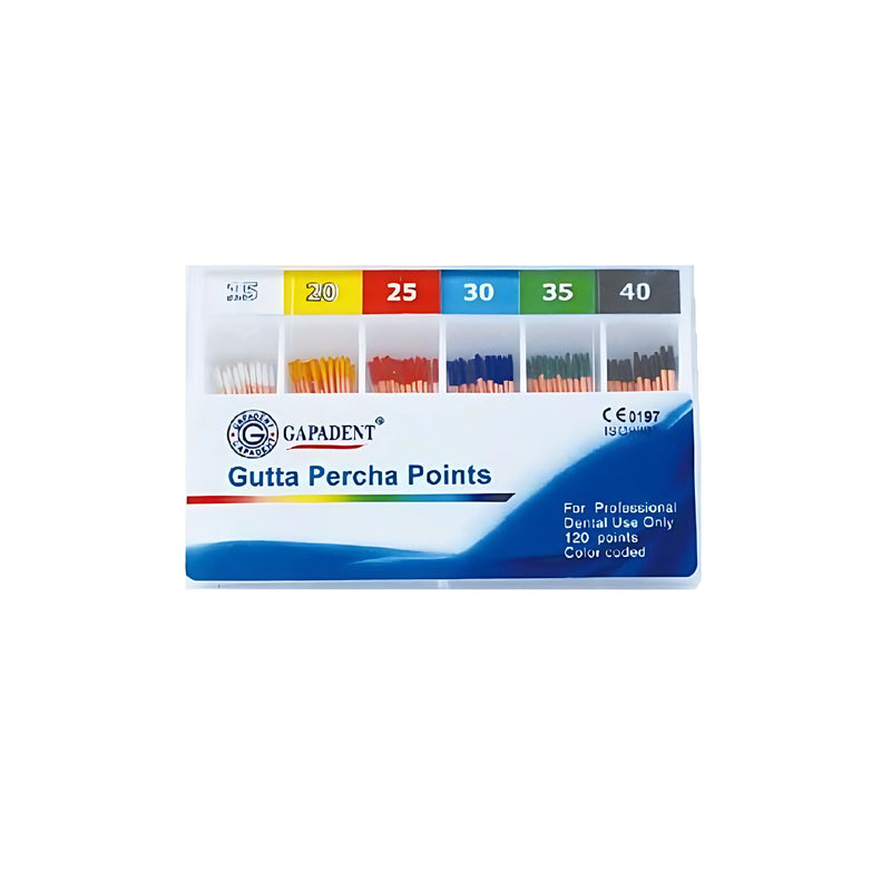 CONOS GUTTA PERCHA GAPADENT N° 30, CAJA 120 UDS.