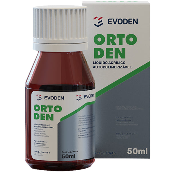 LIQUIDO MONOMERO PARA ACRILICO AUTOCURADO ORTODONCIA ORTODEN, 50 ML. EVODEN