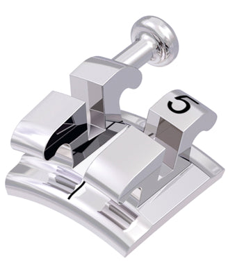 Bracket metálico equilibrium® mini con gancho, -7° torque, 0° angulación para diente 25, Roth 22 10piezas