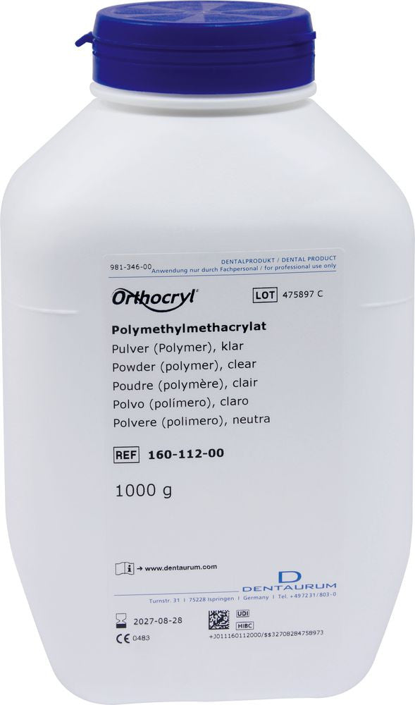Polímero Orthocryl transparente